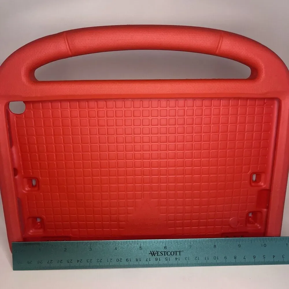 Kids Tablet Case 10 Inch EVA Foam Shockproof Red with Handle Kickstand